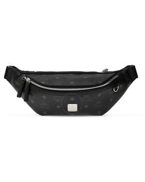 MCM Visetos Medium Fursten Belt Bag - Black