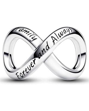 PANDORA Sterling Forever & Always Infinity Charm - Metallic