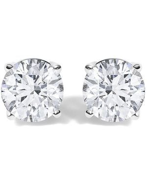 Haus of Brilliance 14K 1 1/10 Cttw Round Diamond Solitaire Stud Earrings - White