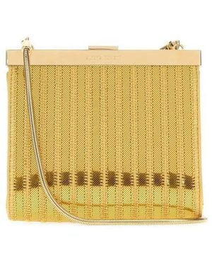 Alberta Ferretti Fabric Clutch Fantasiaorolucido - Yellow