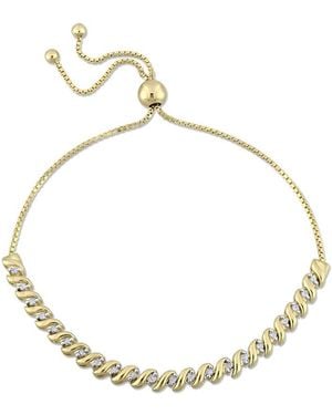 Amour 1/4 Ct Tw Diamond Bolo Bracelet - Metallic