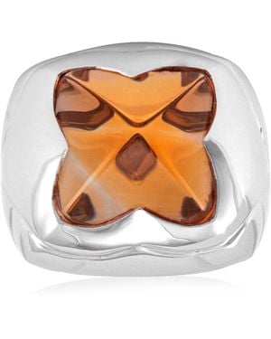BVLGARI Ladies Piramide Citrine Cocktail Ring - Orange