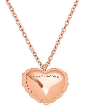 Marc Jacobs Antique Rose Balloon Heart Necklace - Pink