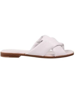 Ferragamo Knott Strap Slide Sandal - White