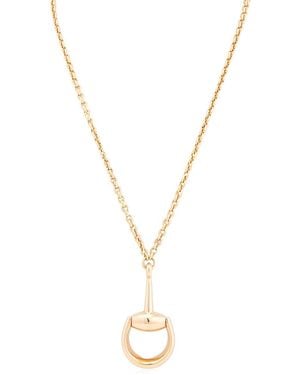 Gucci Horsebit Long Chain Necklace - Metallic