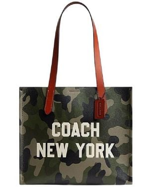 COACH Relay Camoflauge Tote Bag - Black