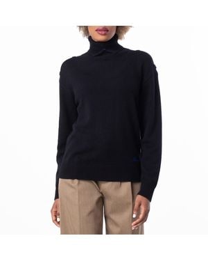 Burberry Cashmere Turtleneck Jumper - Blue