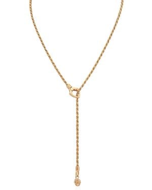 Burberry Hollow Cuban Chain Necklace - Metallic
