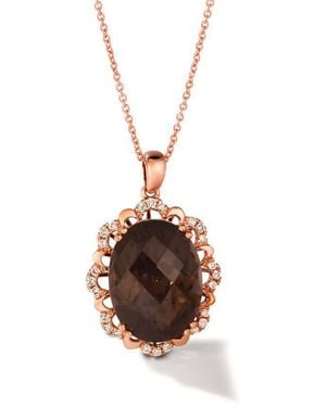 Le Vian Ladies Chocolate Quartz Necklaces Set - Metallic