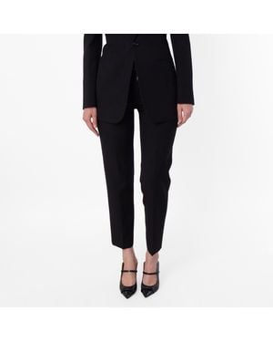 Burberry Tailored Virgin Wool Cropped Pants, Brand Size 10 Us - Blue