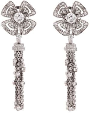 BVLGARI Fiorever 18 Kt Diamonds Earrings - White