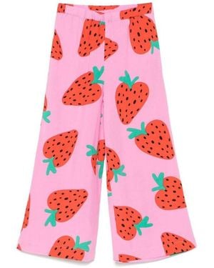 Stella McCartney Graphic Print Wide Trousers - Red