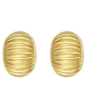 Tresorra 14K Oval Button Stud Earrings - Yellow