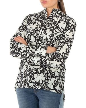 Stella McCartney Silk Forest Floral Print Shirt - Blue