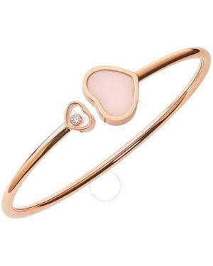Chopard Happy Hearts Ladies 18K Rose Diamond Bangle, Size M - Pink