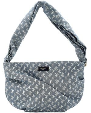 Jimmy Choo Ladies Bonny Denim Shoulder Bag - Blue