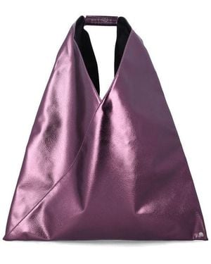 MM6 by Maison Margiela Japanese Metallic Bag Polyester Coating Tote - Purple