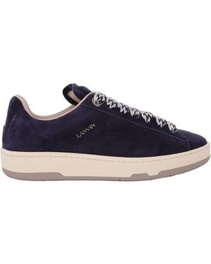 Lanvin Curb Lite Suede Low-Top Trainers - Blue