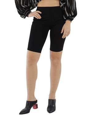 Roberto Cavalli Ladies Short Leggings, Brand Size 42 (Us - Black