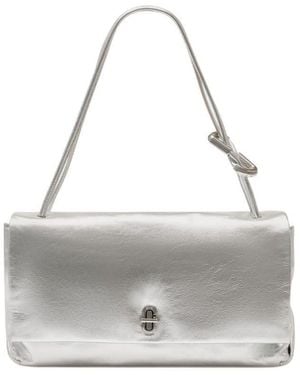 Marc Jacobs Metallic Leather Shoulder Bag - Grey