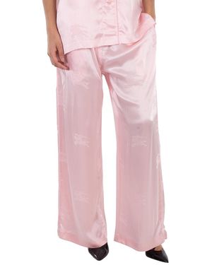Burberry Ekd Wide Leg Silk Jacquard Pants, Brand Size 4 (Us - Pink