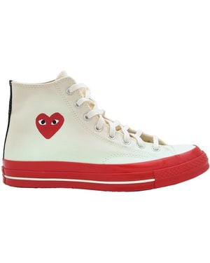 Comme des Garçons X Cdg Play Converse High-Top Trainer - White