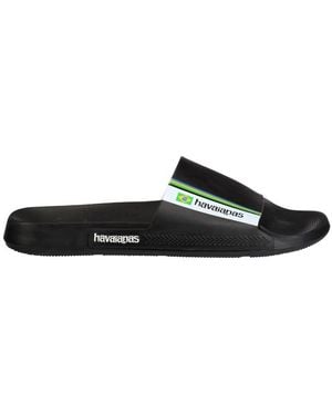 Havaianas Brasil Slides Pool Shoes, Brand Size 39/40 Us - Black