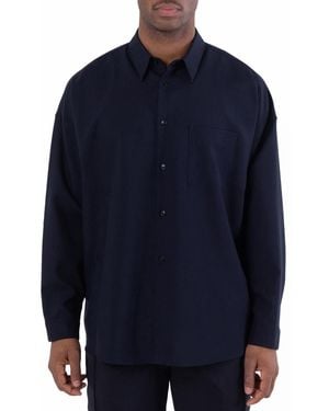 Marni Long Sleeve Shirt, Brand Size 48 (Us - Blue