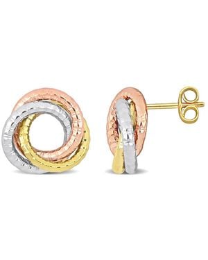 Amour Open Love Knot Stud Earrings - Metallic