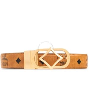MCM Diamond Reversible Belt - Natural