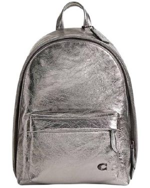 COACH Hall 22 Metallic Backpack - Gray