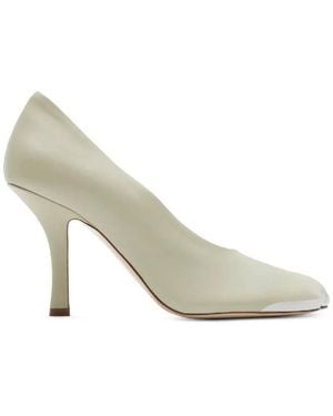 Burberry 90Mm Leather Duck Court Shoes, Brand Size 38 Us - Metallic