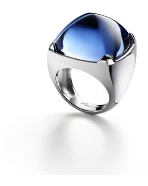 Baccarat 'Medicis' Light Crystal Ring 2803177 - Blue