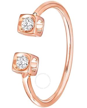Dinh Van Ladies 18K Le Cube Diamant Ring - White