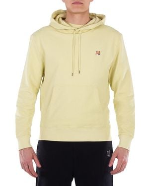 Maison Kitsuné Fox Head Patch Regular Hoodie - Yellow