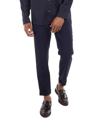 Balmain Marine Slim Fit Tailored Pants, Brand Size 48 (Us - Blue
