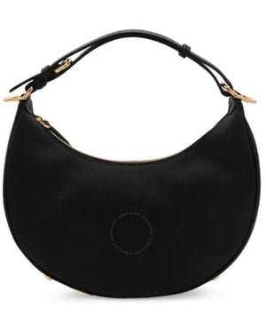 Fendi Leather Small Graphy Hobo Bag - Black