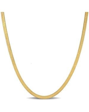 Amour 3.5Mm Flex Herringbone Chain Necklace - Metallic