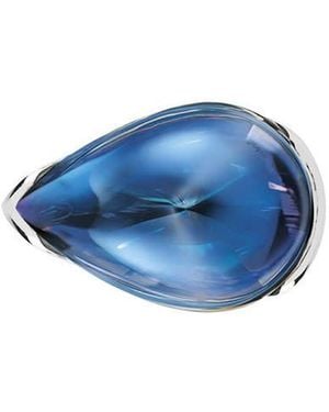 Baccarat Sterling, Crystal Statement Ring 2611850 - Blue