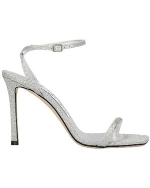 Jimmy Choo Jaxon 95Mm Heeled Sandals, Brand Size 38.5 Us - White