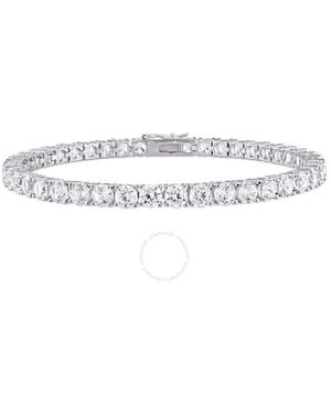 Amour 14 1/4 Ct Tgw Created Sapphire Bracelet - Metallic