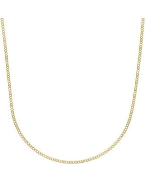 Tresorra 14K Light Gourmette Chain Necklace - Metallic