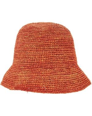 IBELIV Andao Tea Raffia Cloche Hat - Orange