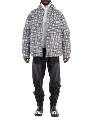 VTMNTS Barcode Monogram Puffer Shirt - Grey