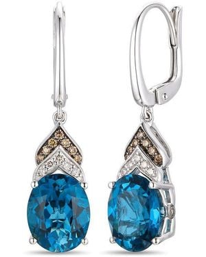 Le Vian Ladies Deep Sea Topaz Earrings Set - Blue