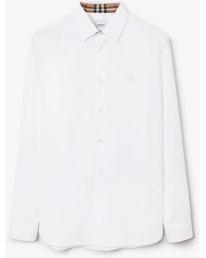 Burberry Slim Fit Stretch Cotton Shirt - White