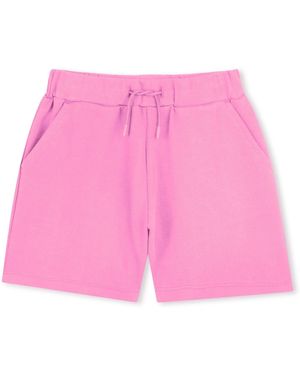 KENZO Elasticated-Waist Cotton Shorts - Pink