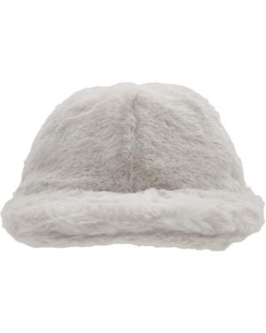Stella McCartney Ivory Faux-Fur Cap - Gray