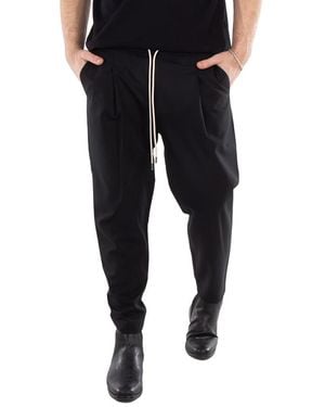 Drole de Monsieur Cropped Drawstring Pants - Black
