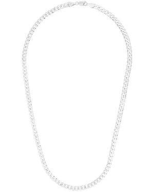 Tresorra Sterling Comfort Curb Chain Necklace - White